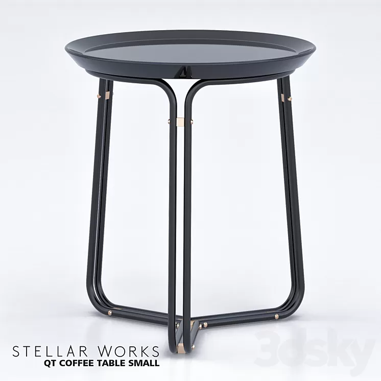 Stellar Works QT Coffee table Small 3D Model Stellar Works QT Coffee table Small 3D Model