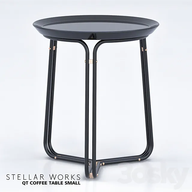 Stellar Works QT Coffee table Small 3D Model Stellar Works QT Coffee table Small 3D Model
