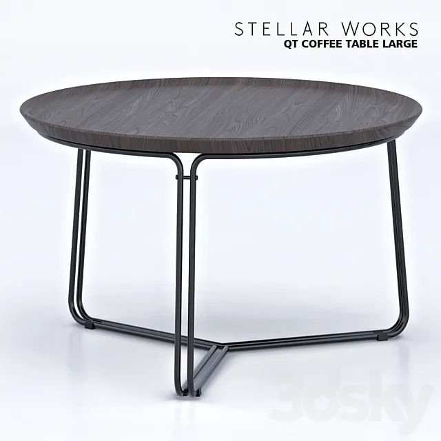 Stellar Works QT Coffee table Small Large 3D Model Stellar Works QT Coffee table Small Large 3D Model