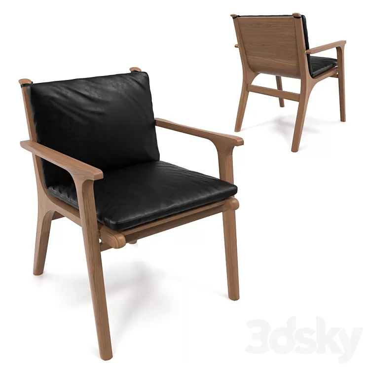 Stellar Works Ren Dining Armchair 3D Model