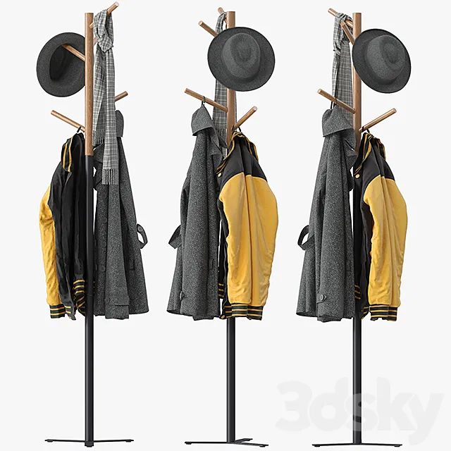 Steltz Hall Tree 3D Model Steltz Hall Tree 3D Model