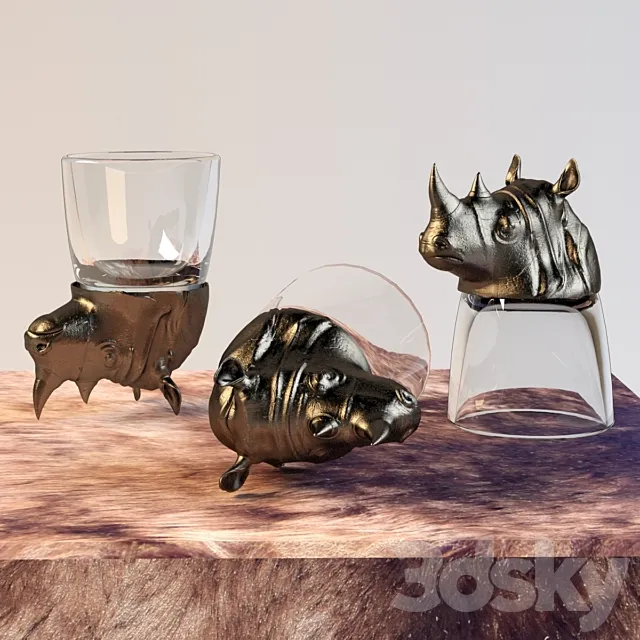 Stemware Rhinoceros 3DModel Stemware Rhinoceros 3DModel