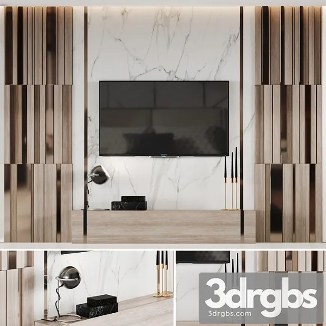 Stenovaia Panel S Tv 3 3D Model Download