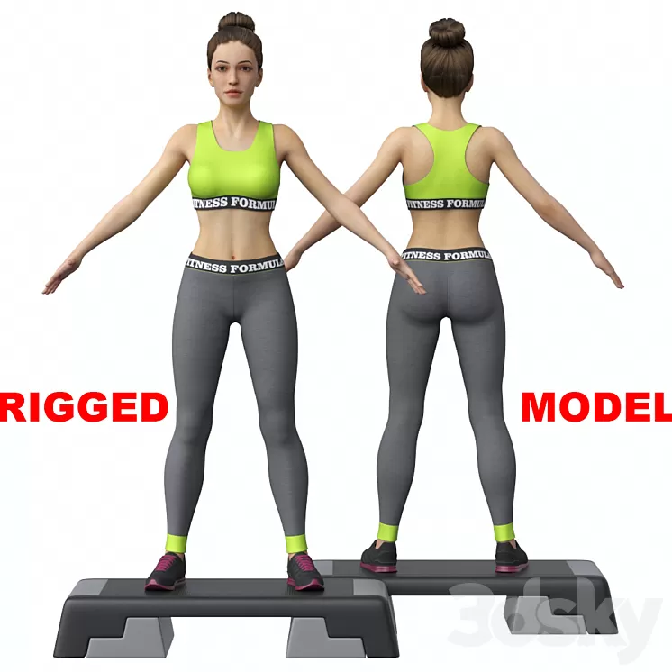 Step aerobics 3D Model