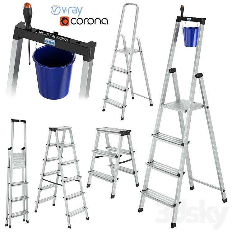 Step ladders KRAUSE 3D Model Free Download