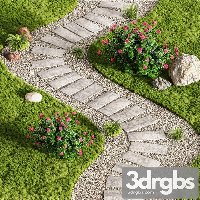 Stepping Stone Designs Decorative Floor Grass 02 3D Model Download