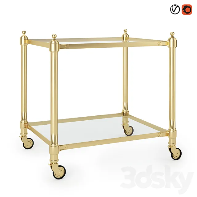 Stevenson side table 3D Model