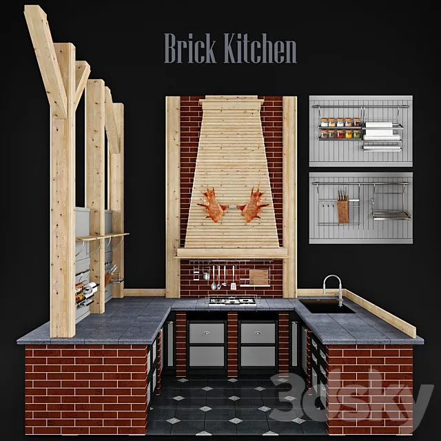Stewed kitchen 3D Model