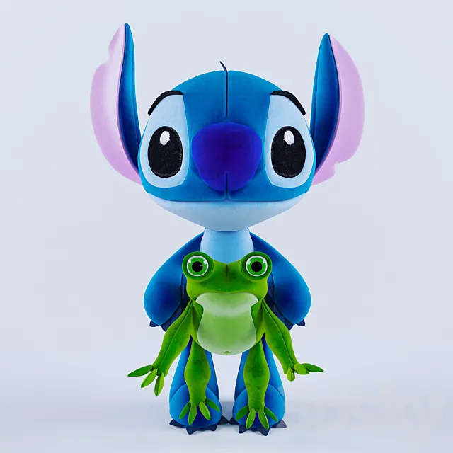 Stich and his friend Toad 3D Model Stich and his friend Toad 3D Model
