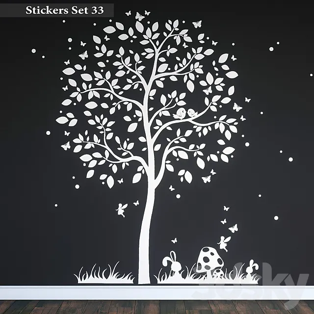 Stickers Set 33 3D Model Stickers Set 33 3D Model