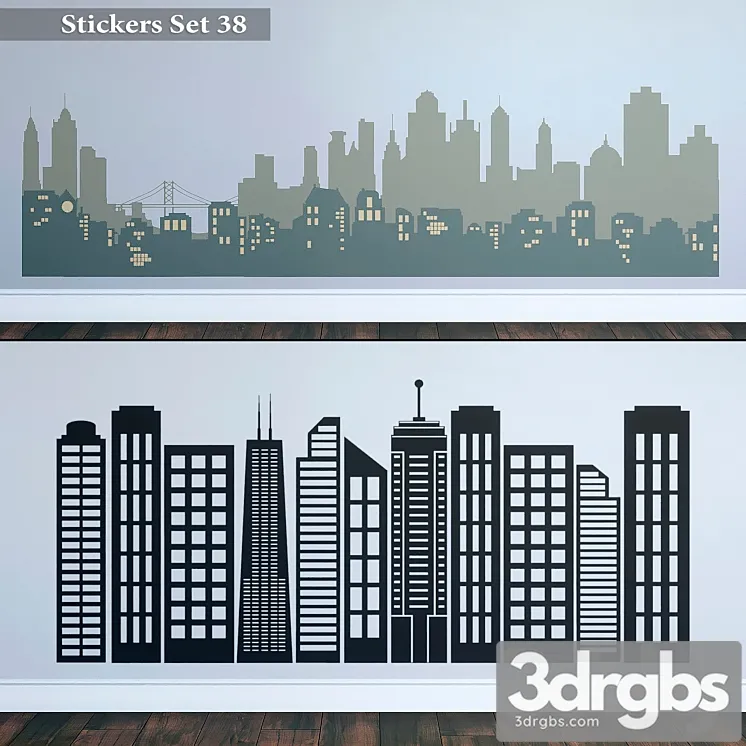 Stickers set 38 3D Model Download
