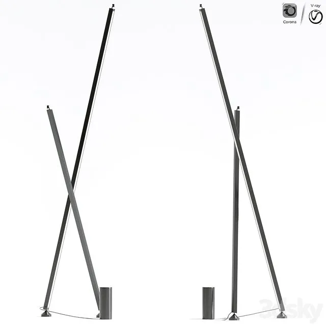 Sticks Stand Alone Vibia Floor Lamp 3D Model Sticks Stand Alone Vibia Floor Lamp 3D Model
