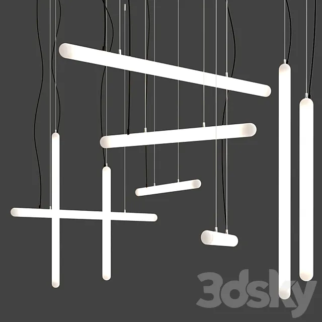 STILETTO Pendant lamp By SLIDE 3D Model STILETTO Pendant lamp By SLIDE 3D Model