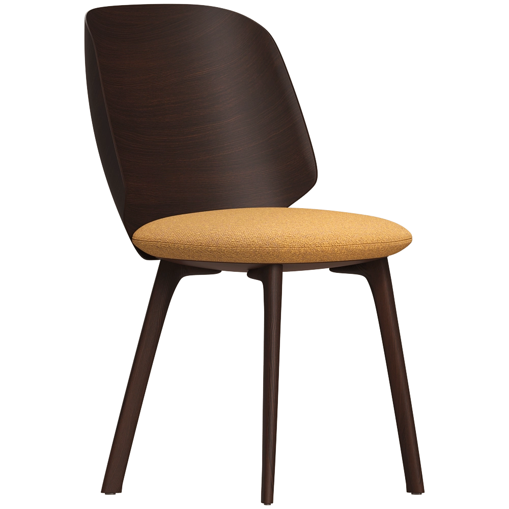 Stilfort – Chair Universal Collection 4 legged oak base 3D Model