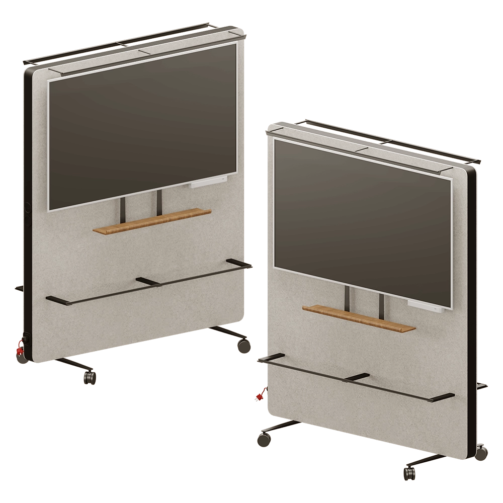 Stilfort – Flexible room divider with monitor mount Media Wall 3D Model