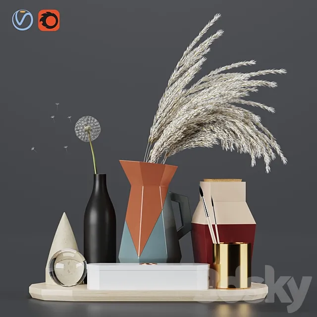 Still Alive decorative set by Seletti 3DModel