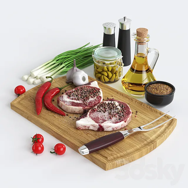 Still Life: Black Angus Steak 3D Model