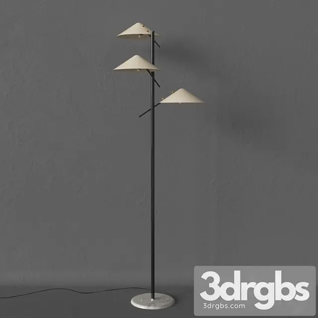 Stilnovo Floor Lamp Triple Shades 3D Model Download