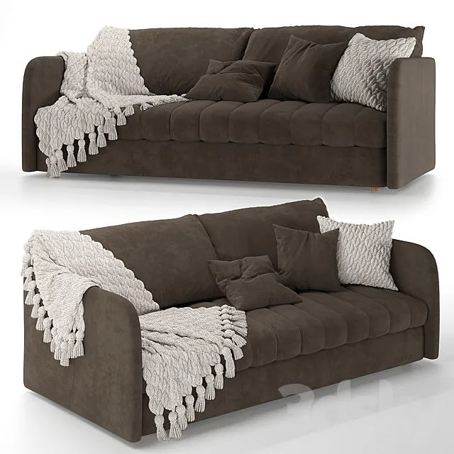 STITCH SOFA Kara Mann knitted plaid 3D Model