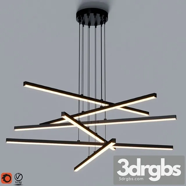 Stix 6 Arm Led Pendant Light 2 3D Model Download