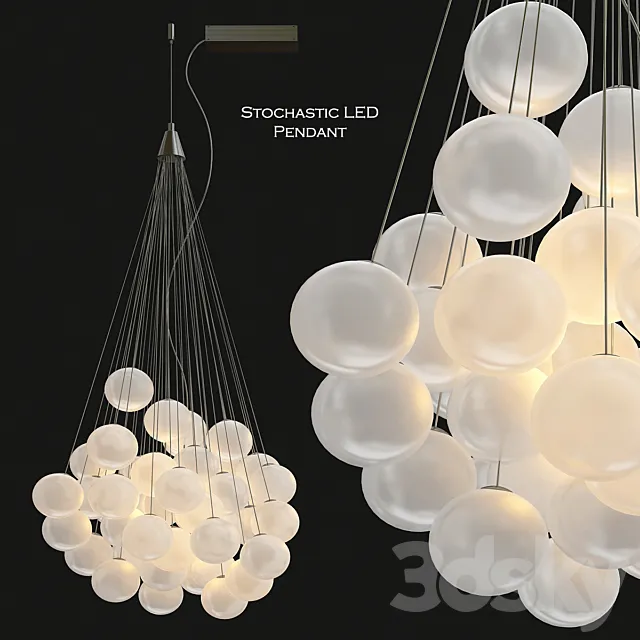 Stochastic LED Pendant Light by Luceplan 3D Model