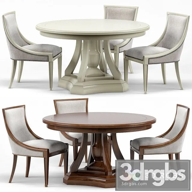 Stockton Ivory Lacquered Maxime French Round 3D Model Download