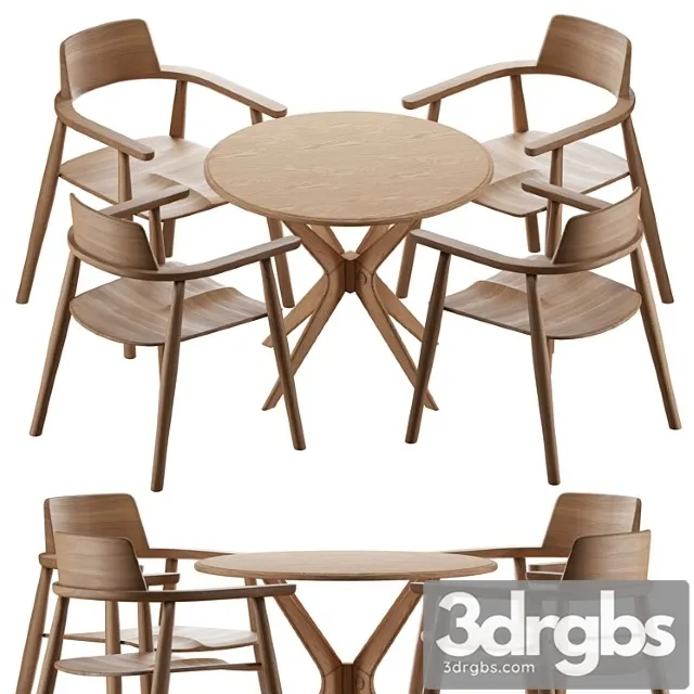 Stol Olden So Stuliami Samurai 3D Model Download