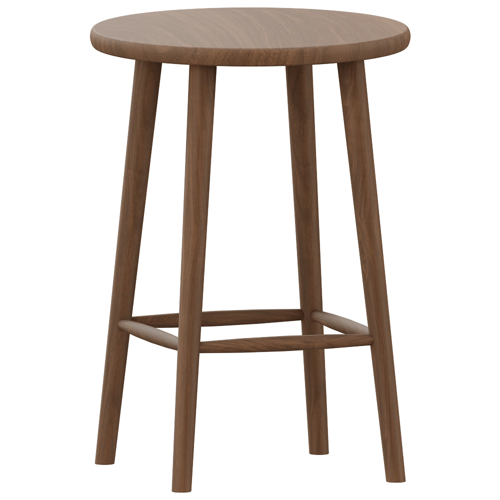 Stolab – Bar stool Miss Button H62 Oak 3D Model Stolab – Bar stool Miss Button H62 Oak 3D Model