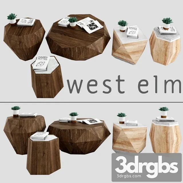 Stoly West Elm 4 3D Model Download