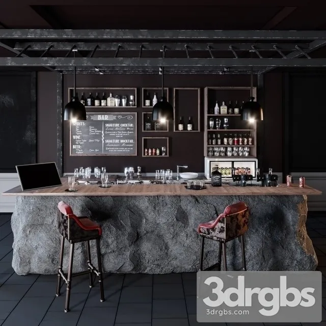Stone Bar 3D Model Download