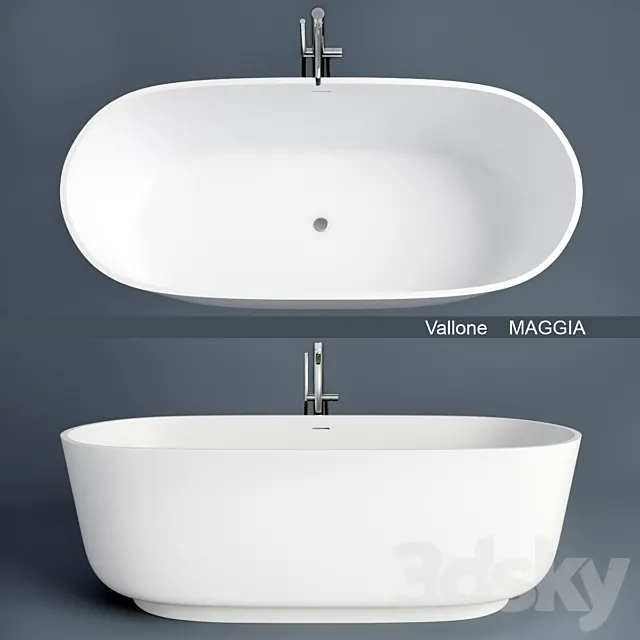 Stone bath Vallone MAGGIA 3D Model