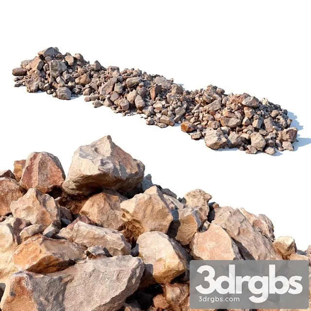 Stone Beach 15 Meters 3D Model Download