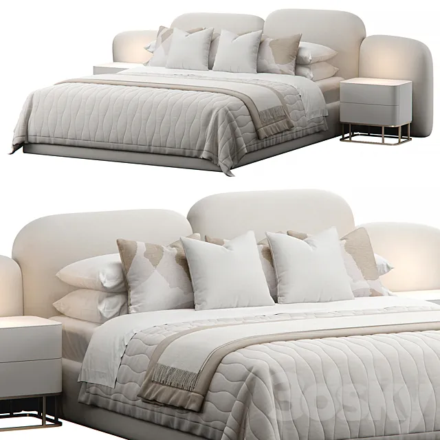 Stone Bed 3D Model Stone Bed 3D Model