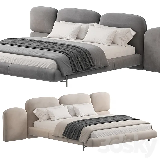 STONE Bed 3D Model STONE Bed 3D Model