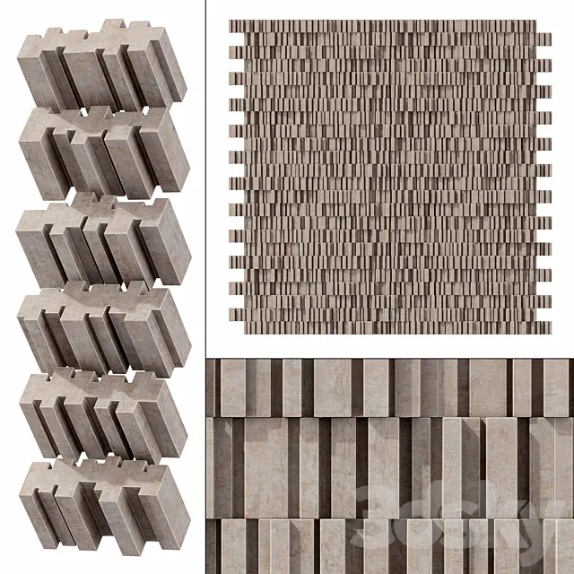 Stone block line brick n1 _ Linear block bricks 3D Model Stone block line brick n1 _ Linear block bricks 3D Model