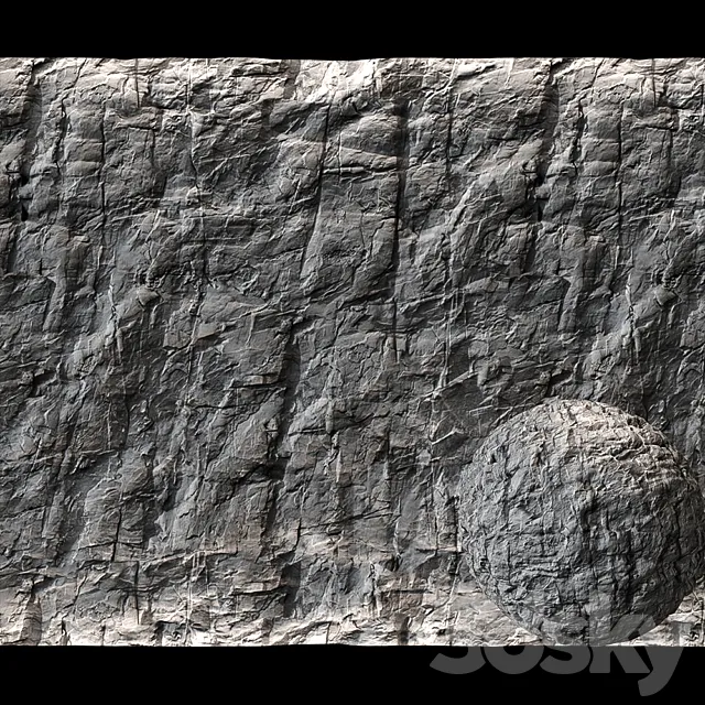Stone Cliff Wall # 8 3D Model