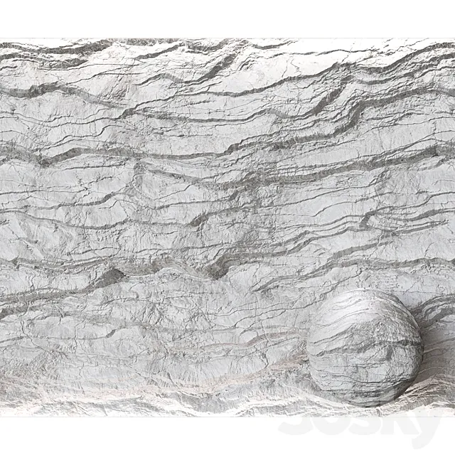 Stone Cliff Wall №18 rock 3D Model