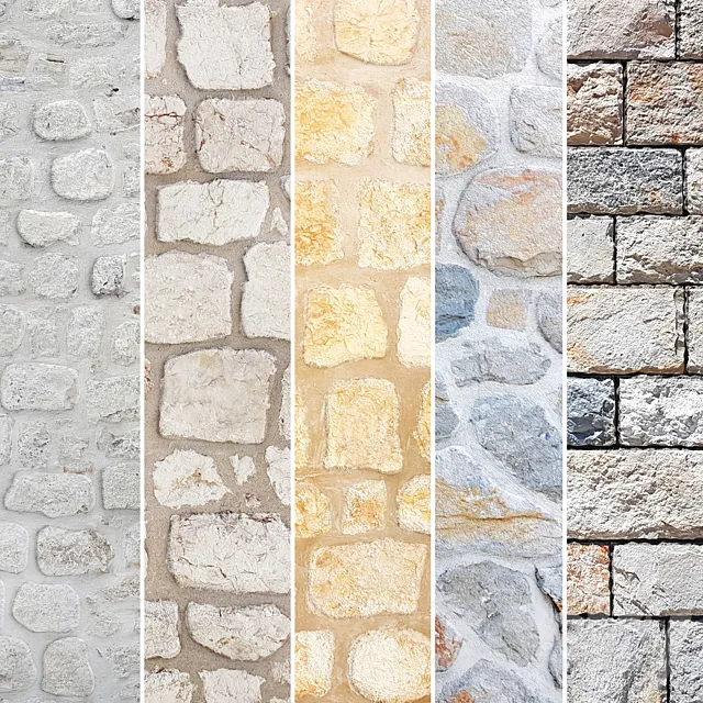 Stone collection. wild stone. slate. old stone. stone wall. decorative stone 3DModel