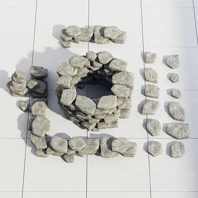 Stone decor for exterior 3D Model