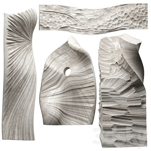 stone decor set1 3D Model