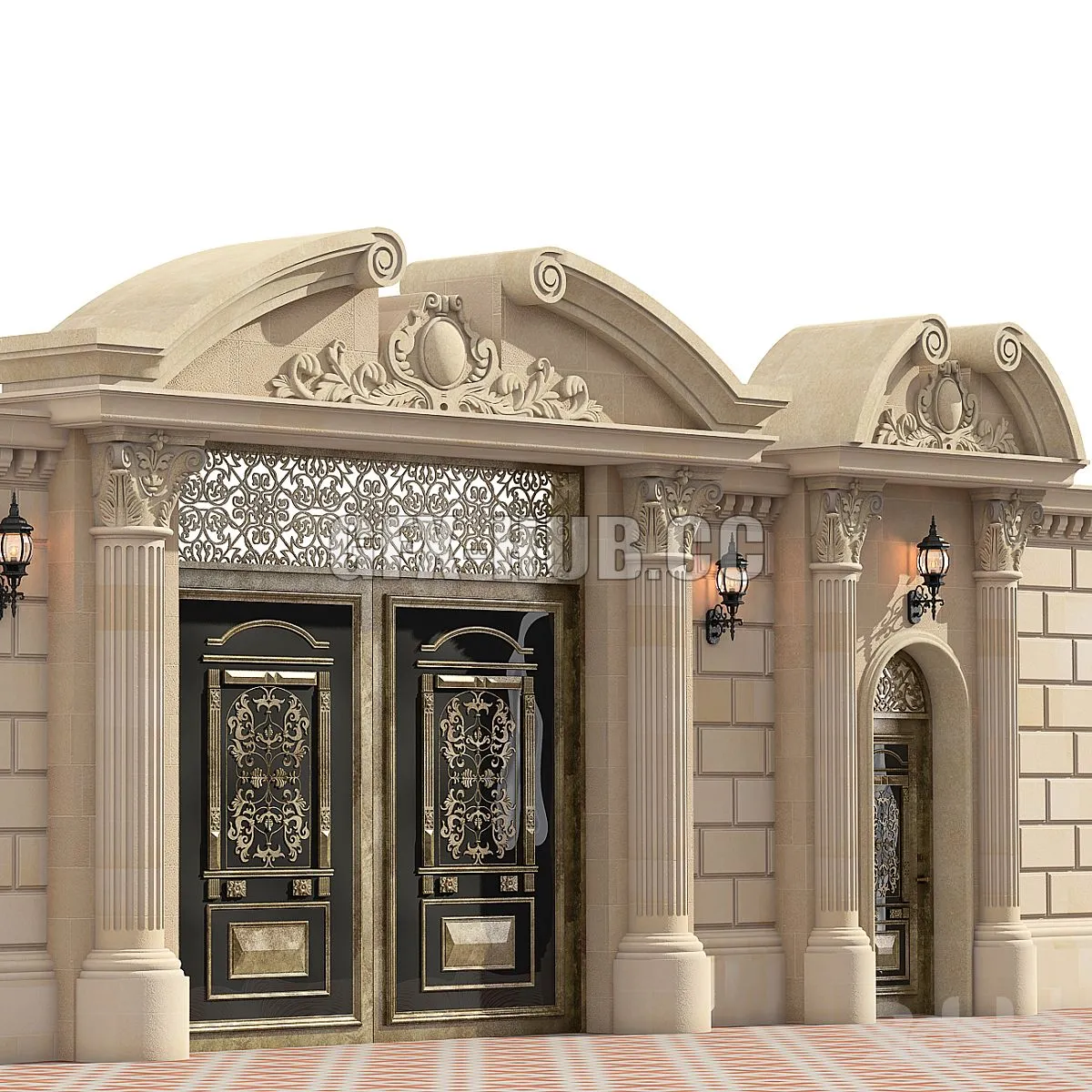 Stone Fence forging 3D Model Stone Fence forging 3D Model