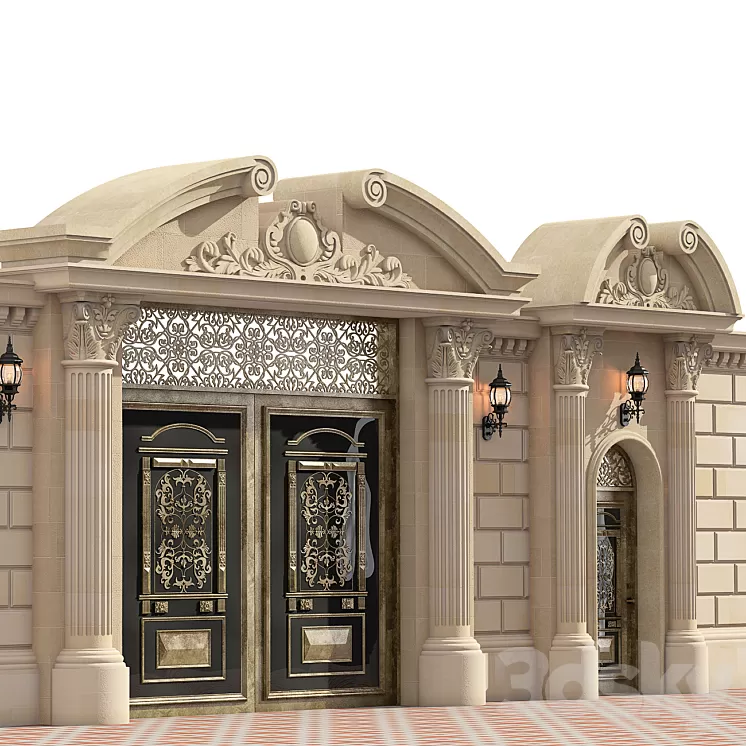 Stone Fence forging. 3D Model Stone Fence forging. 3D Model