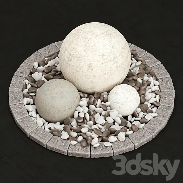 stone flower bed 3D Model