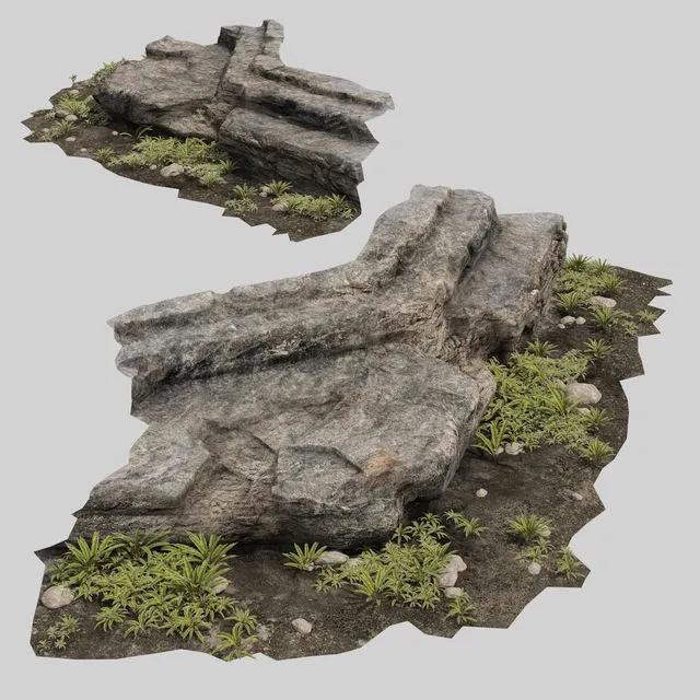 Stone L02 (Composite Model) 3D Model Stone L02 (Composite Model) 3D Model