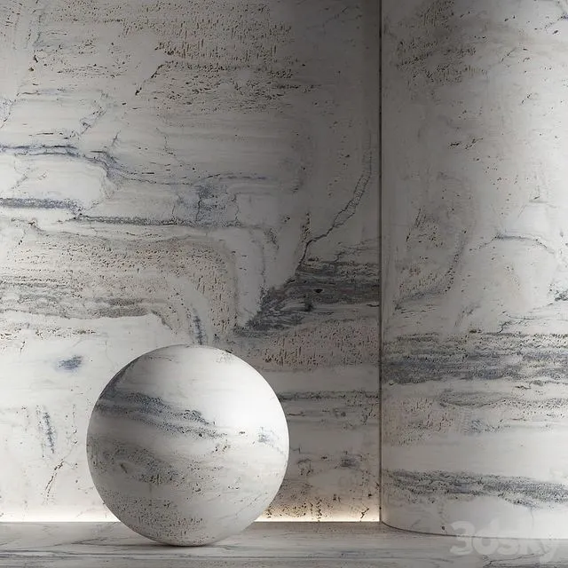 Stone material travertine. 42 pbr seamless 3D Model Stone material travertine. 42 pbr seamless 3D Model