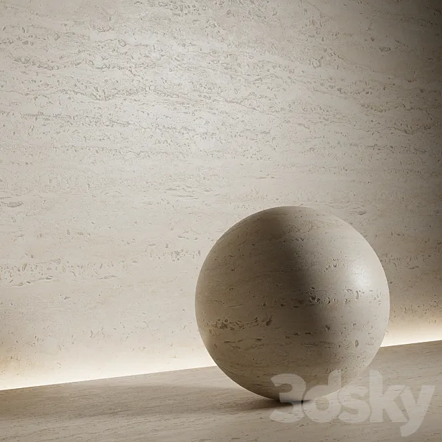 Stone material travertine pbr seamless 3D Model