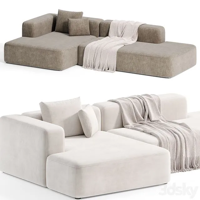 Stone Modular Sofa 2 by Tamamm 3D Model