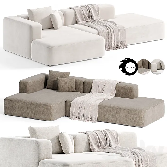 Stone Modular Sofa 2 by Tamamm 3D Model Stone Modular Sofa 2 by Tamamm 3D Model