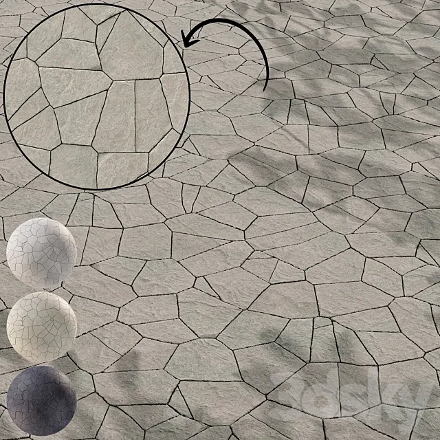 Stone Paving 08 (Seamless) 3D Model Stone Paving 08 (Seamless) 3D Model