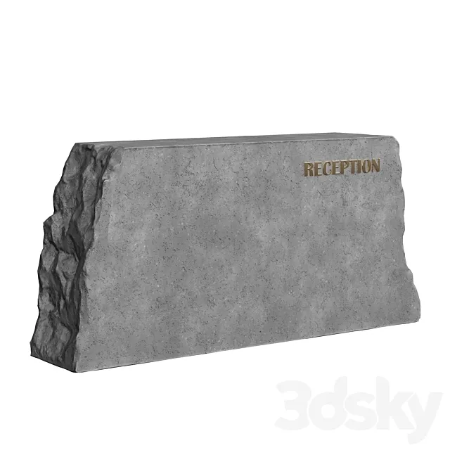 stone reception desk 3D Model stone reception desk 3D Model